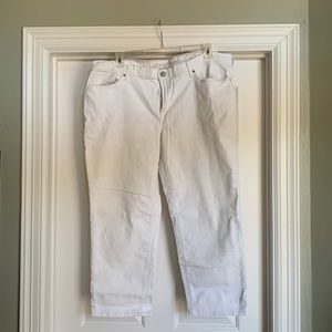 Eddie Bauer White Cropped Jeans